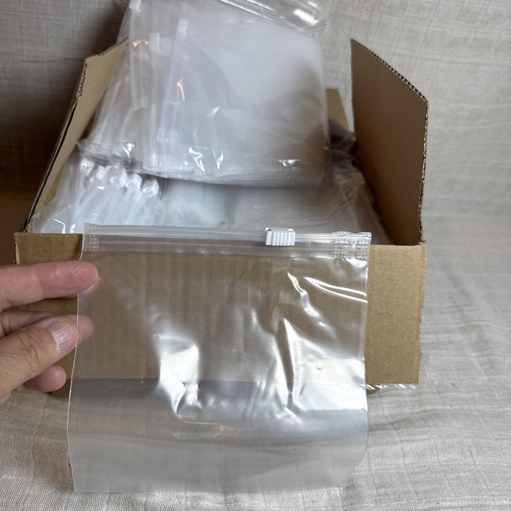 250 SuperbMailers Clear Reclosable Zipper Seal Bags 2 Mil Heavy Duty Plastic